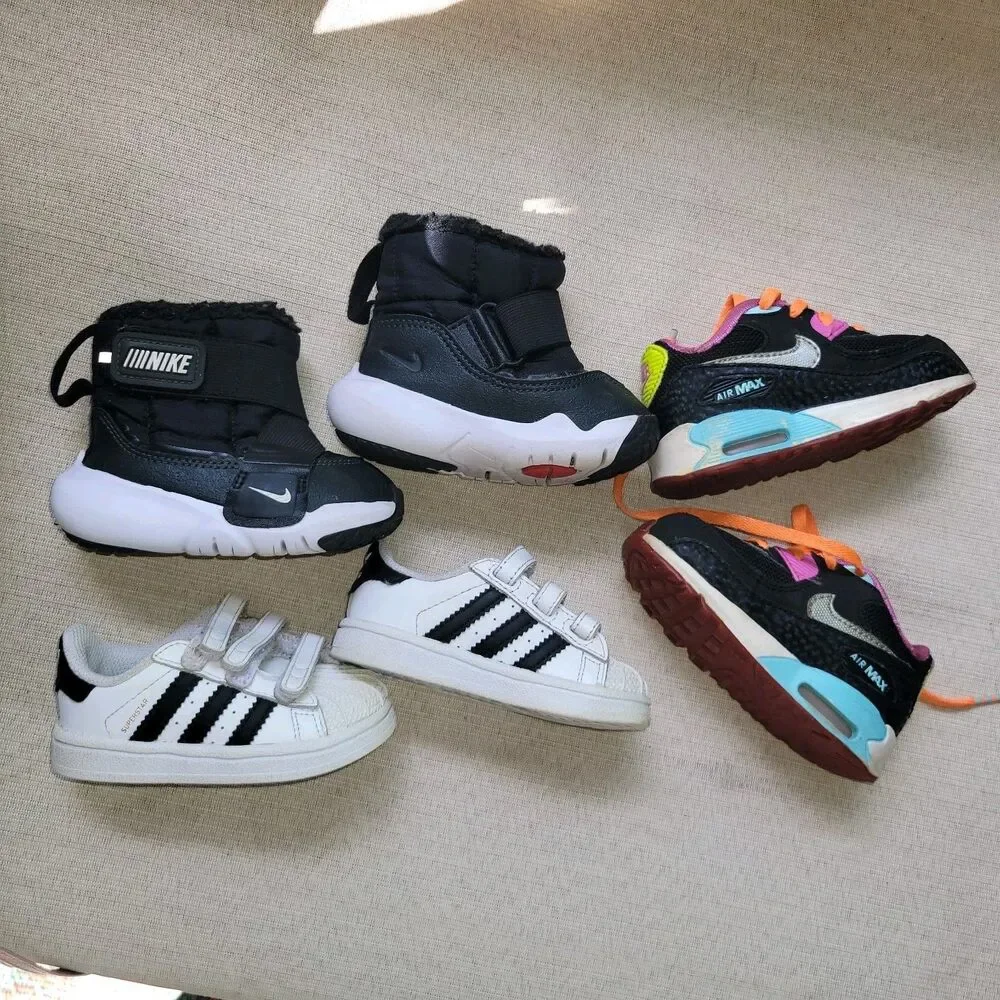 Lot Of Three Size 4/5 Nike Sneaker Boot Adidas Nike Air Max Color  Shoes